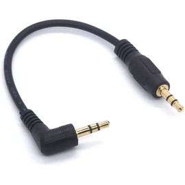 PIIHUSW 3.5mm Audio Cable 90 Degree 3.5 Male to Male Headphone Adapter Auxiliary Jack Stereo Aux Lead for Car Smartphones Tablets MP3 Echo