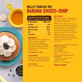 Slurrp Farm Millet Pancake Mix Trial Pack | 4 Flavors: Banana Choco Chip, Chocolate, Blueberry, Classic | No Added Sugar or Salt | Healthy Kids Breakfast | 1.76 Oz (Pack of 4)