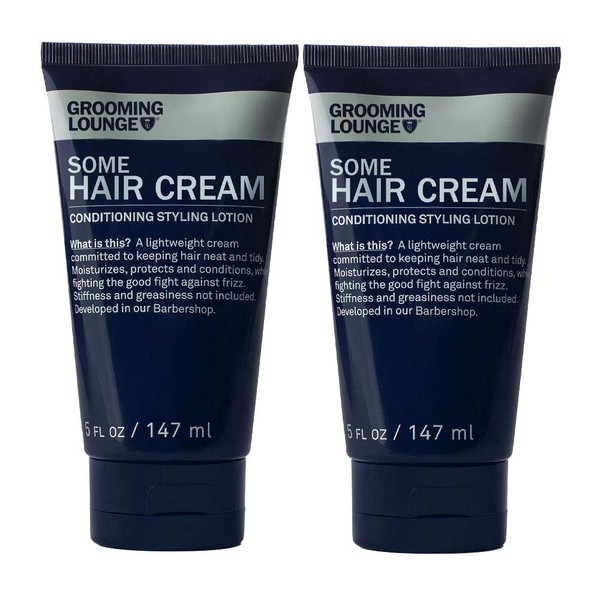Grooming Lounge Some Hair Cream For Men, Light-Hold Styling Product For All Hair types. Matte, Non-Greasy Finish, Anti-Frizz, Flexible Hold, 5 oz.