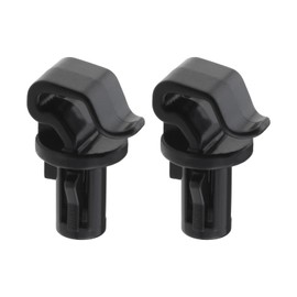 The Lord of the Tools Pack of 2 Parcel Shelf Clips Replacement 90990-BV80A Compatible with Nissan Juke F15 F15E Plastic Trim Shelf Fixing Black