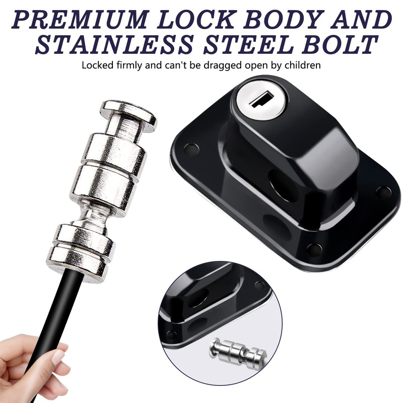Pack of 2 Child Lock for Windows, Fridge, Cabinet, Doors,