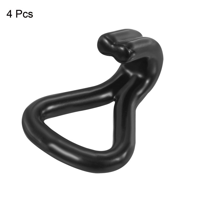 sourcing map Pack of 4 double J strap hooks, 25