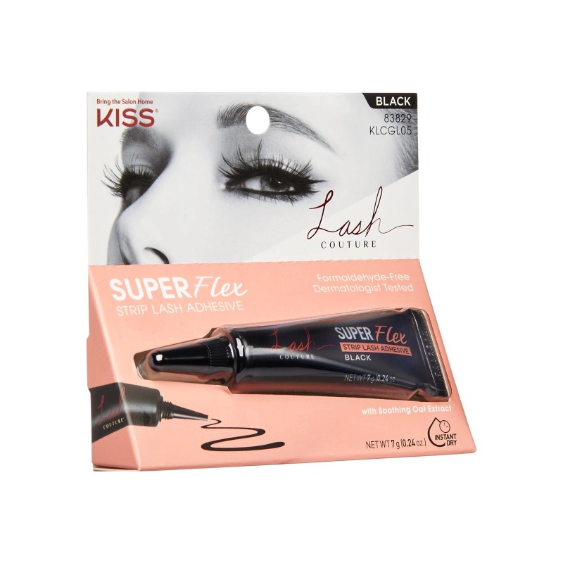 KISS Black Strip Lash Adhesive 024 Oz Waterproof Oat Extract