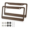 Msyxl 2PCS License Plate Frame Brown Blurred Rust-Proof Aluminum License