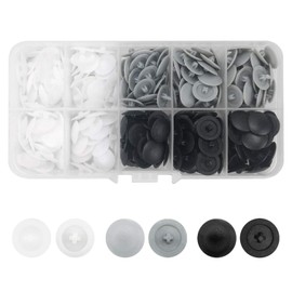 360 Pieces Pozi Screw Cover Caps Plastic Fits Most Phillips Screws (White, Grey, Black)