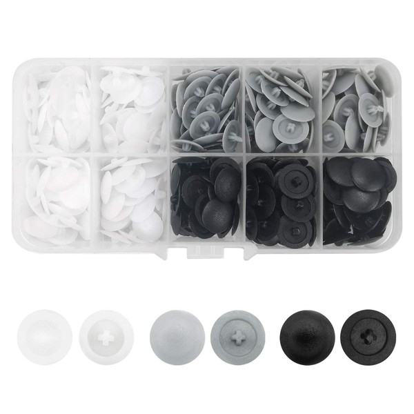 360 Pieces Pozi Screw Cover Caps Plastic Fits Most Phillips