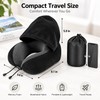 Hooded Travel Neck Pillow for Airplane & Car – U-Shaped