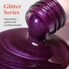 Imtiti Glitter Gel Nail Polish, Dark Purple Pearl Glitter Nail
