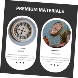 SEWACC Retro Round Clock Insert with Mechanism for DIY Projects Simple Inlaid Clock Head Vintage Style for Home Decor Easy Installation High Precision Performance