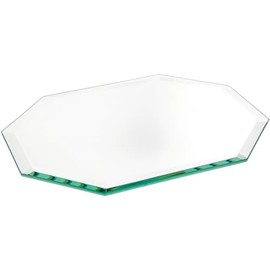 Plymor Long Octagon 5mm Beveled Glass Mirror, 7 inch x 9 inch (Pack of 2)