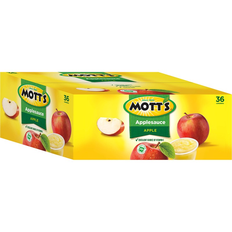 Mott's Applesauce, 4 Oz Cups, 36 Count, No Artificial Flavors,