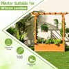 Giantex Raised Garden Bed with Trellis, Wood Planter Box with