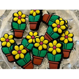 unbranded Flower Pot Silicone Focal Bead For Focal Pens and Focal Jewelry, Spring Flowers