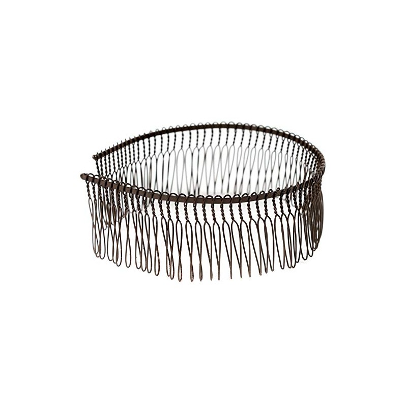 Hero Headband with Comb Brown Width 35mm Metal A49