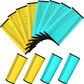 Set of 8 Mesh Fly Boots for Horse Loose Breathable Mesh Horse Boots Protective Horse Leg Wraps Horse Leggings for Preventing Flies and Mosquitoes Bites (Green, Yellow)