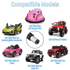 APOOHEP 12V Battery Charger for Ride On Toys, Kids Ride on Car - 12 Volt Kids Charger for Wrangler SUV Kid Trax Dynacraft Toy Car & UL Listed for Baby Electric Battery Power Supply