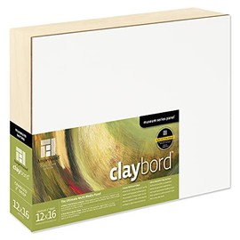 Ampersand Art Supply Wood Painting Panel: Museum Series Claybord, 12" x 16", 2 Inch Depth
