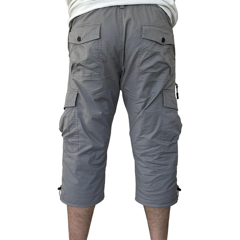 The Lazy King Men's Long Cargo Shorts (US, Alpha, Medium,