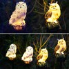 SmilingTown 2 Packs Owl Solar Lights Outdoor Figurine Lights Owl