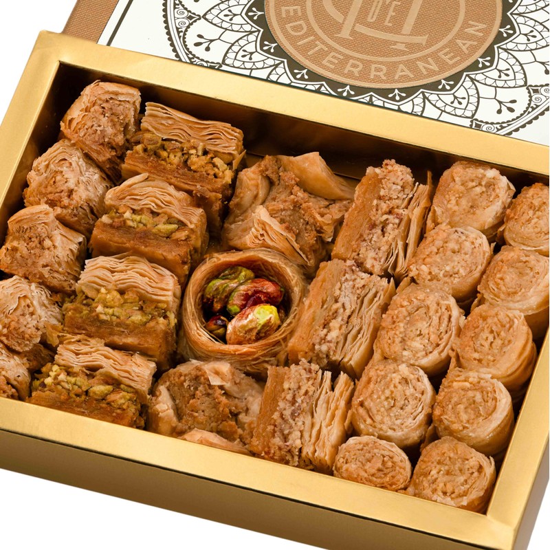 Baklava Ramadan Eid Gift box, Baklawa Bitesize selection Gold Box