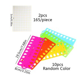 10 Pieces Embroidery Floss Organizer Cross Stitch Thread Holder,Thread Organiser Cards Holder with 165 Stick Lable Tag,Multi-Function Craft DIY Reusable Sewing Accessory