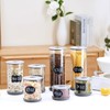 FEBEEK Vacuum-able Glass Food Storage Jars set with Airtight Lid,