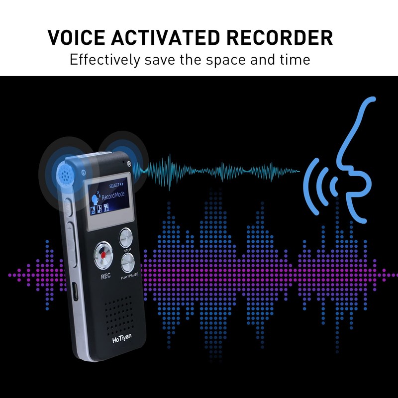 Digital Voice Recorders 8GB Audio Recorder Voice Activated Recorder for