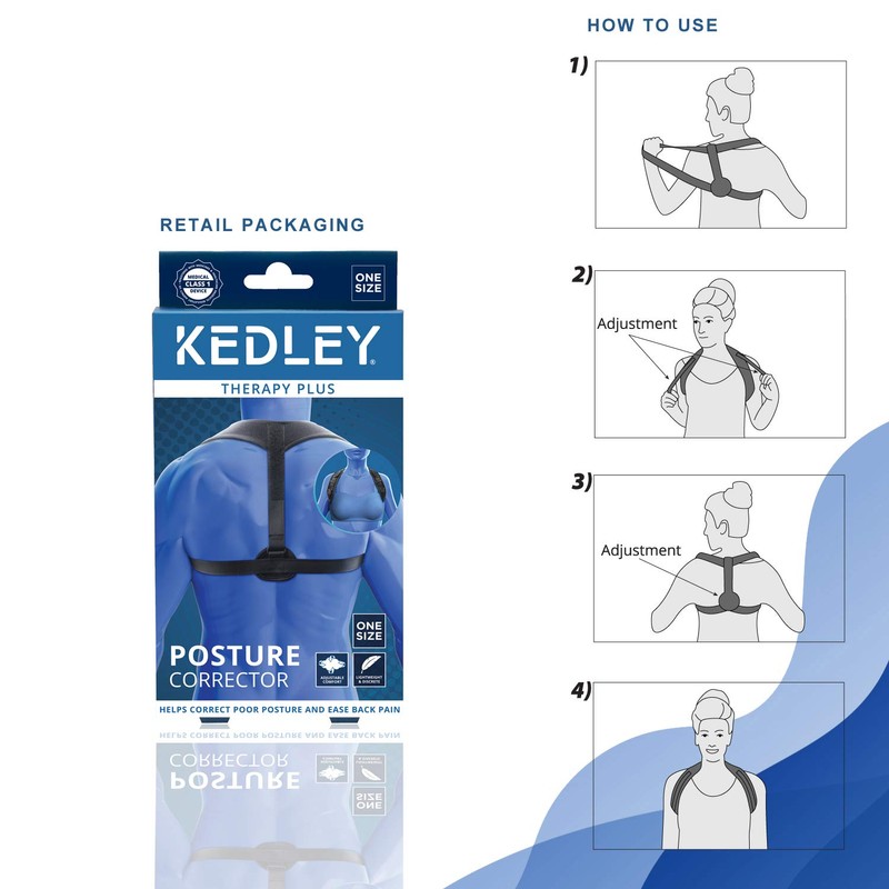 KEDLEY Posture Corrector for Men and Women | Adjustable Upper