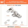 TOUCH FACE FRAME 3/8" Overlay Cabinet Door Hinge Concealed Euro