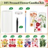 MTLEE 24 Pack Dried Pressed Flower Candle Painting Kit 6