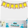 jojofuny 3pcs Lemon Themed Banner Bunting Flags Summer Decorations Outdoor