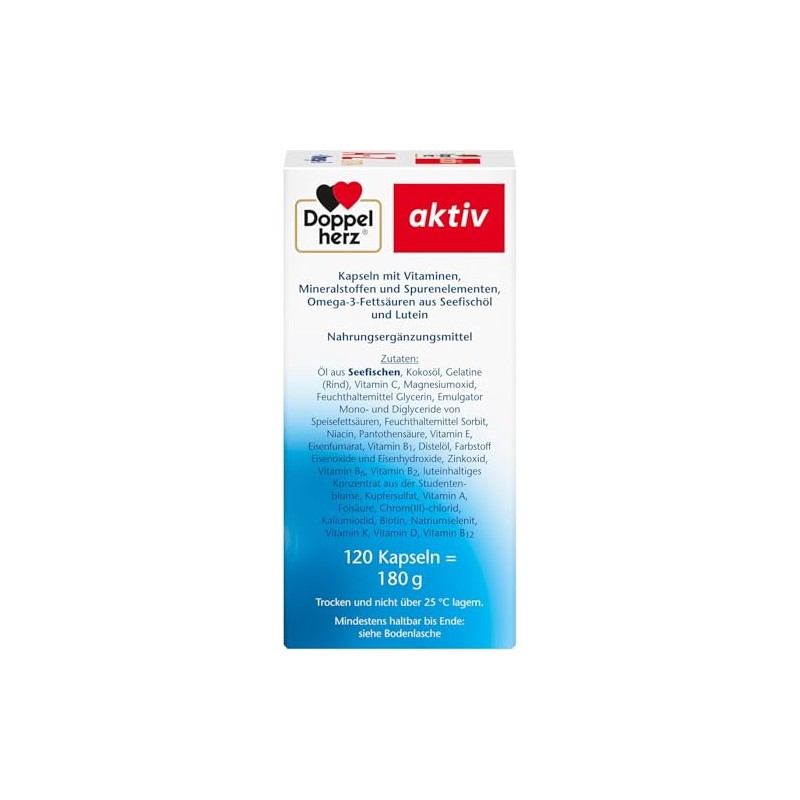 Doppelherz A-Z + Omega-3 Extra - 20 Vitamins, Minerals &