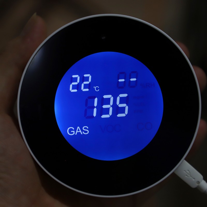 WIFI Natural Gas Detector Alarm WallMounted Leakage Sniffer AC