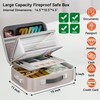 Fireproof Document Box, Hard Case Fireproof Box with Lock, Portable
