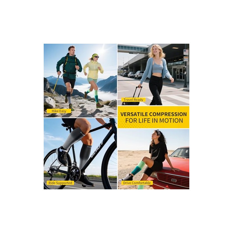 CAMBIVO Calf Compression Sleeves 1 Pair, 20-30 mmHg Graduated Support