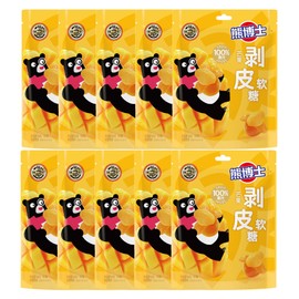 Mango Peelable Gummy Candy, Soft Fruit Juice Candy, Asian Snacks, Sharing Pack, 2.1oz Bag (Pack of 10)
