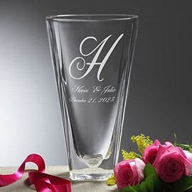 Personalization Universe Lasting Impressions Etched Crystal Vase