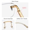 HEPIDEM 100% Really Buffalo Horn Handmade Glasses Frame Square Rimless