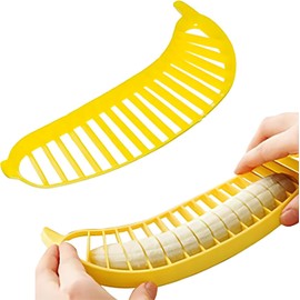 2-Pack... Banana Slicer Kitchen Tool, Plastic Fruit Cutter, Fruit Cutter, Kitchen Gadgets 2-Pack