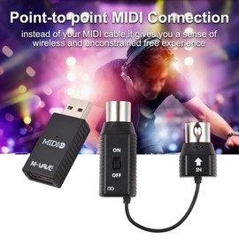 Sunydog New MS1 Mini Wireless Transmission System MIDI System MIDI Wireless Adapter Plug and Play Support for Devices with MIDI Interface