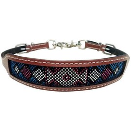 Showman Wither Strap w/Teal & Pink Crystal Rhinestone Diamond Design Inlay! New Horse TACK!