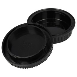 vhbw Lens Cap Set Compatible with Pentax K-30, K-5, K-50, K-500, K-5II, K-5IIs Camera - Back and Housing Caps, Black