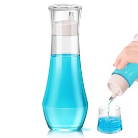 9 Oz Glass Mouth Wash Dispensers - Clear Mouthwash Bottle Countertop Mouthwash Dispenser for Bathroom Decor