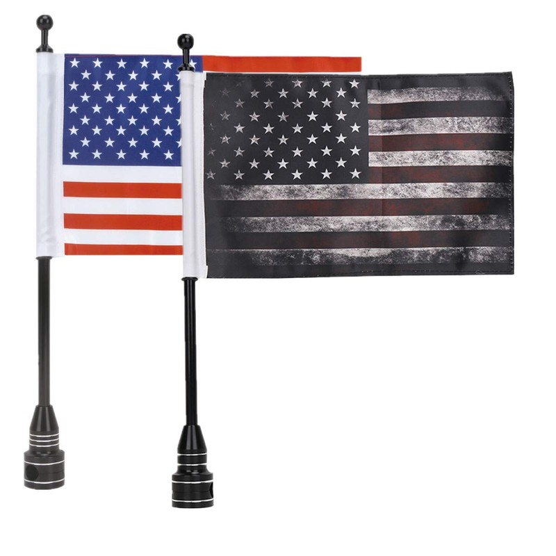 Espear Motorcycles American Flag and US Military Army Flags Holder