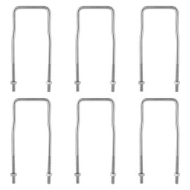 LDHHYH 6 Pack U-Bolt Spare Tire Carrier for Trailer Side Mount 4 or 5 Lug, Zinc Plated Trailer Spare Tire Mount, U-Bolt Spare Tire Holder Bracket for Ski Boat Fishing Boat Sailboat Trailer