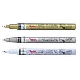 Pentel MFP10 Paint Marker Set Extra Fine Tip 0.6mm 3pcs Gold/Silver/White