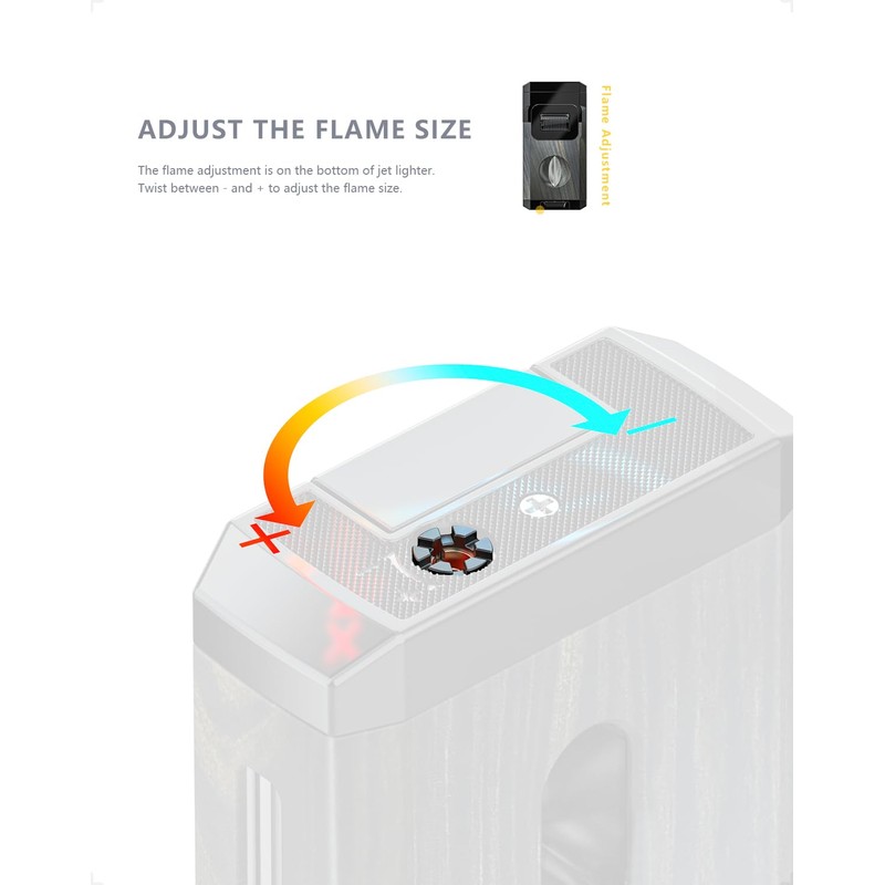 Torch Lighter Butane Refillable, Double Jet Flame Torch Lighter, All-in-One