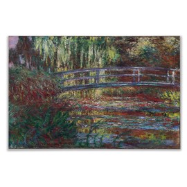 Monet Wall Art Collection Canvas Japanese Bridge (The Water-Lily Pond), 1900 Prints Wrapped Gallery Wall Art | Stretched and Framed Ready to Hang, 30X40