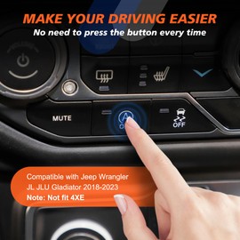 VOFONO Upgrade Auto Start Stop Eliminator Compatible with Jeep Wrangler JL JLU Gladiator 2018-2023 Stop Start Engine System A-Off Delete Disable Canceller Device Cable (Not fit 4XE)