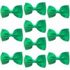 Emerald Green Hair Bows Clips Slides Grips 2.7" inch Soft